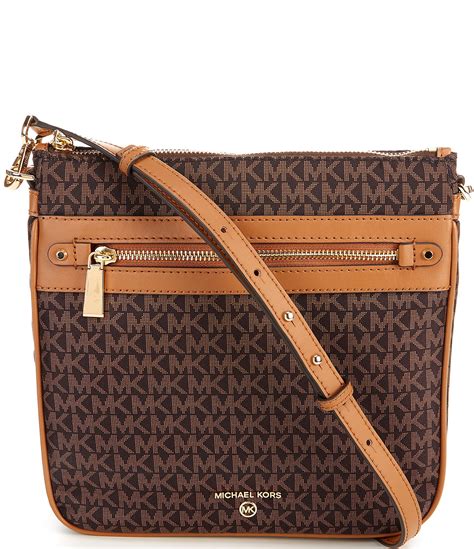 michael kors jet set large crossbody oyster|Jet Set Large Signature Logo Convertible Crossbody .